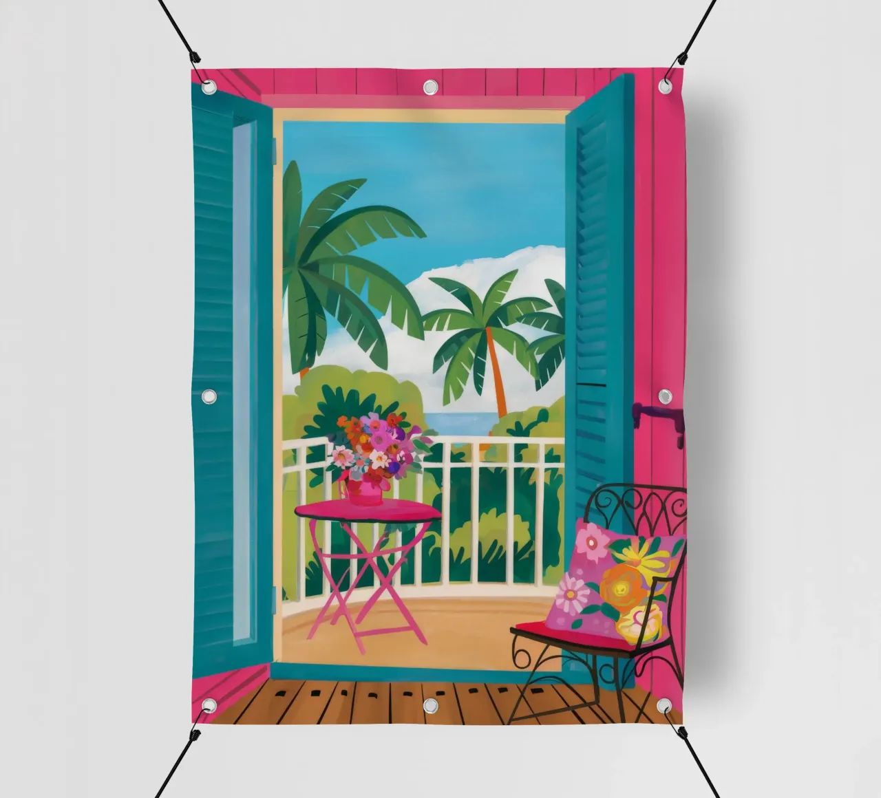Balcone Palme telo in pvc da FadeAura