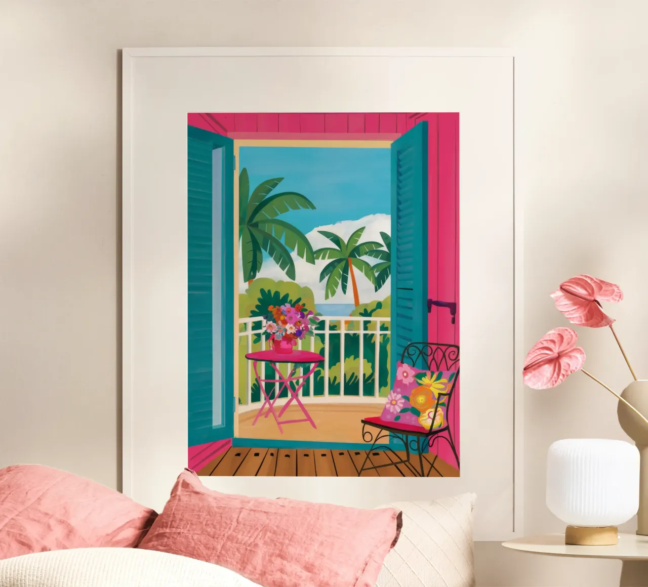 Balcone Palme carta hahnemühle da FadeAura