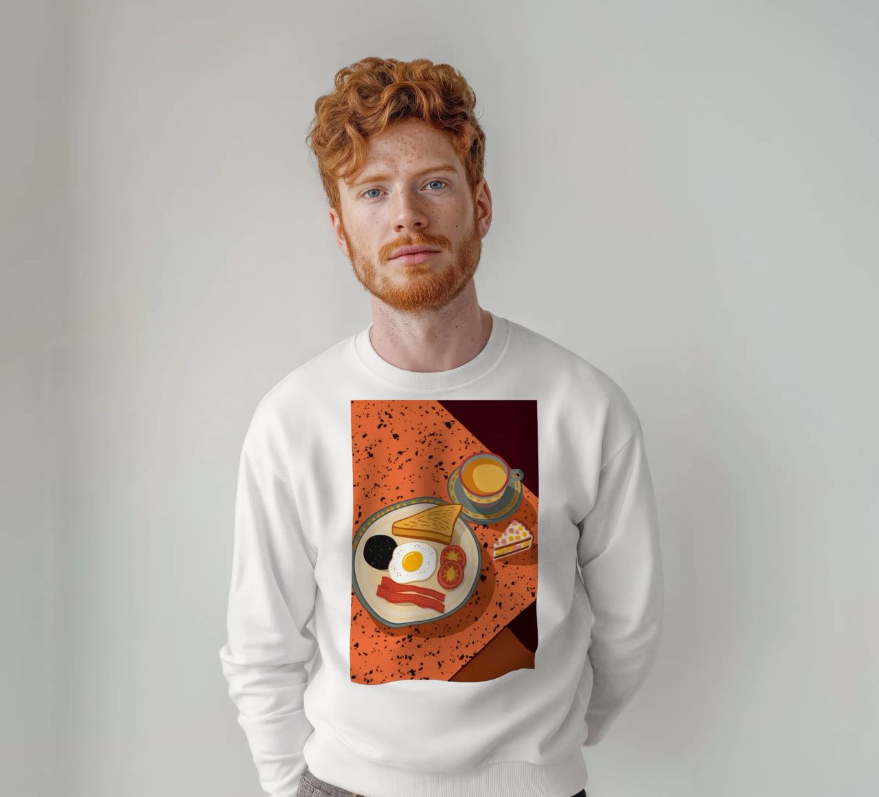 Colazione con uova e pancetta felpa da Muse Artworks