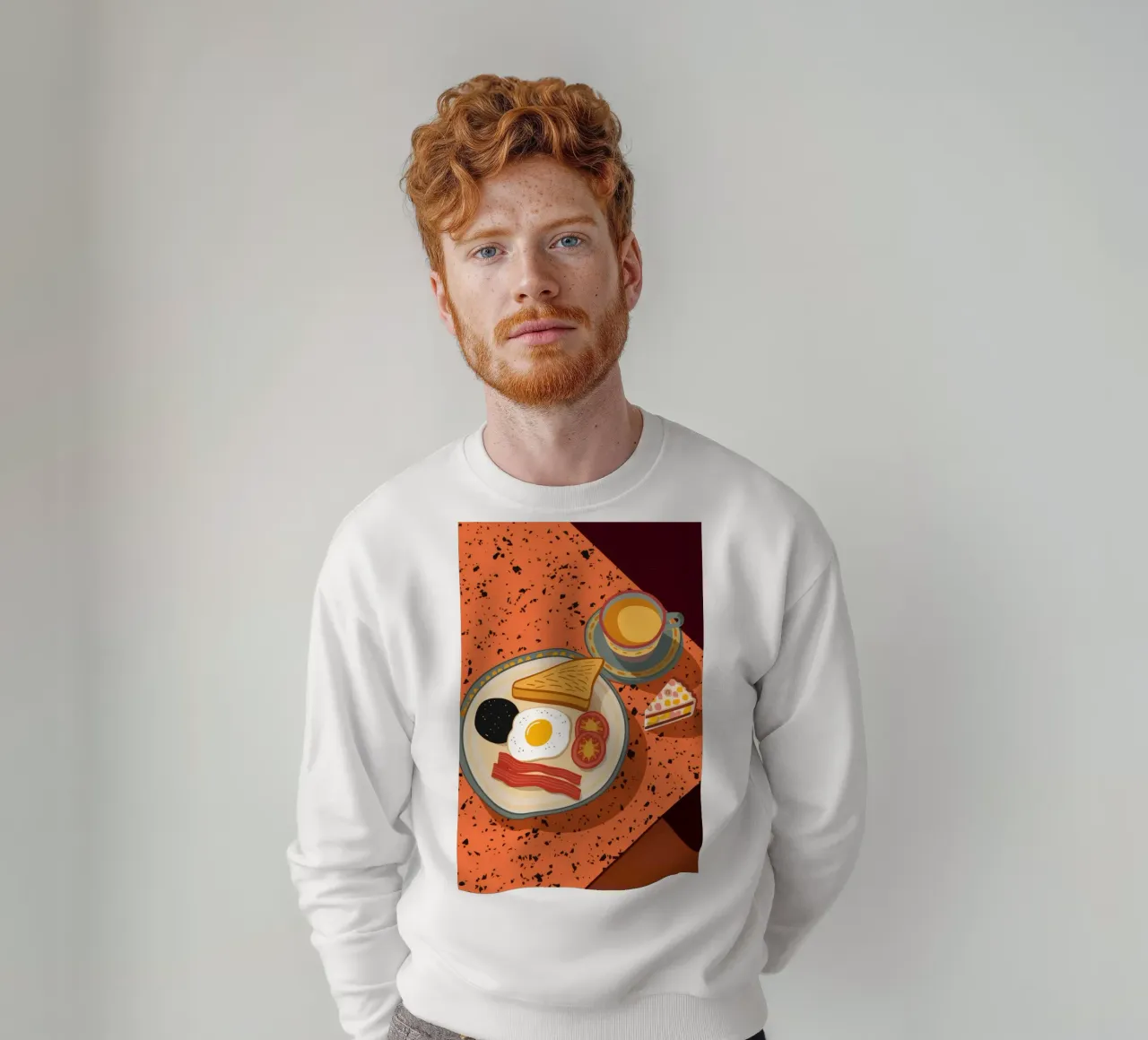 Ontbijt met spek en eieren sweatshirt van Muse Artworks