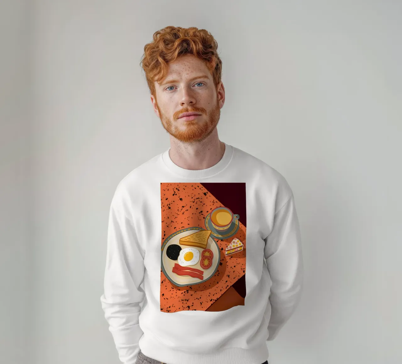 Frühstück mit Speck und Ei Sweatshirt von Muse Artworks