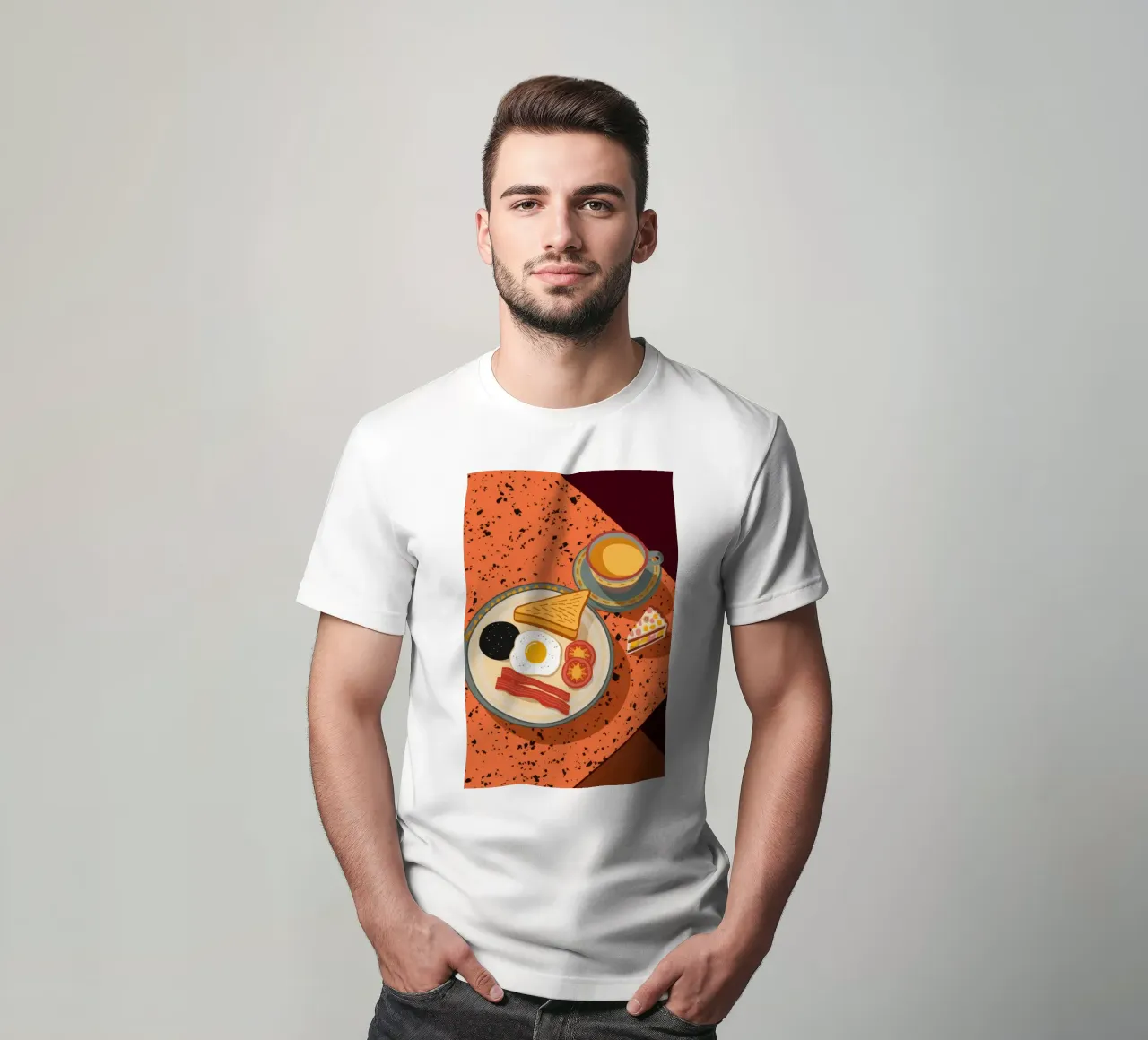 Colazione con uova e pancetta t-shirt da Muse Artworks