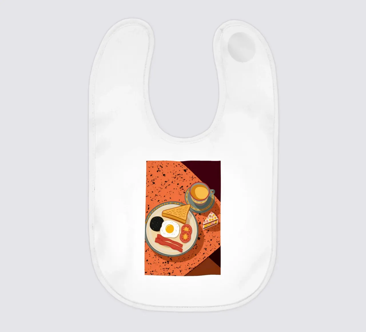 Colazione con uova e pancetta bavaglino da Muse Artworks