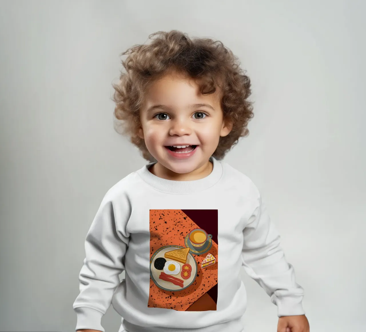 Bacon and Egg Breakfast baby sweatshirt by Muse Artworks