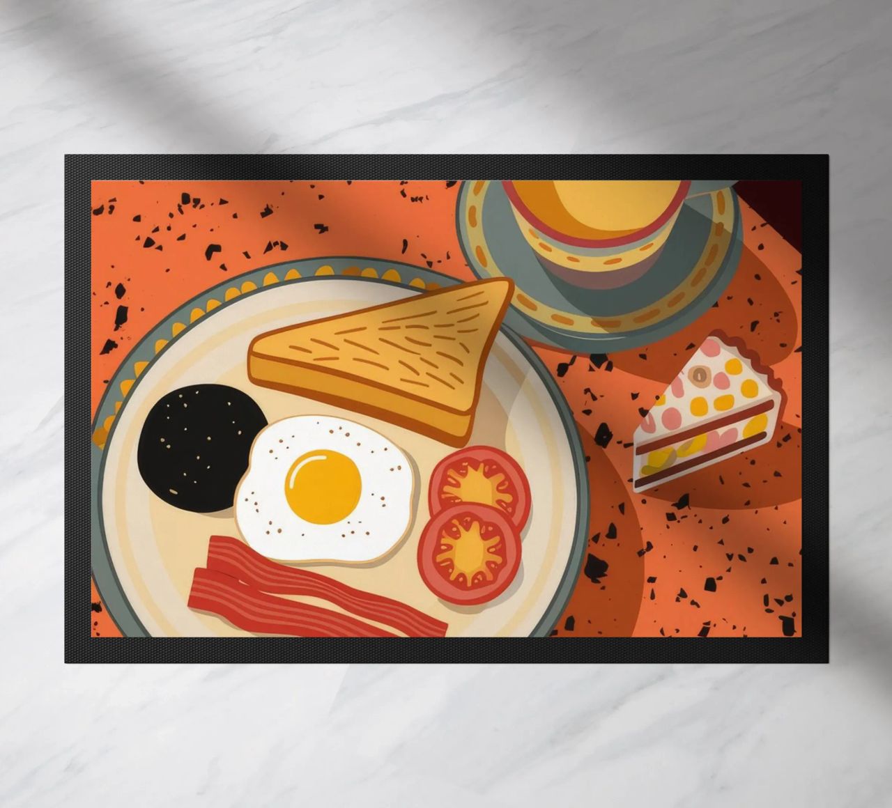 Colazione con uova e pancetta zerbino da Muse Artworks