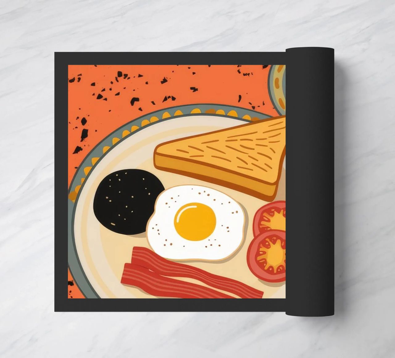 Colazione con uova e pancetta zerbino da Muse Artworks