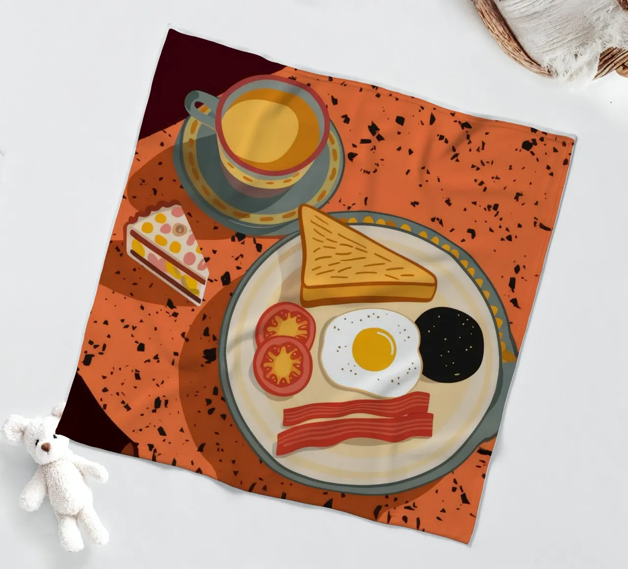 Colazione con uova e pancetta coperta in pile da Muse Artworks