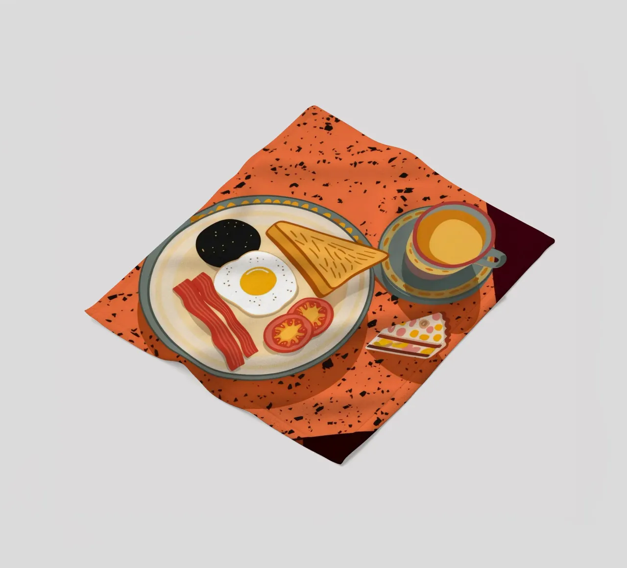 Colazione con uova e pancetta coperta in pile da Muse Artworks