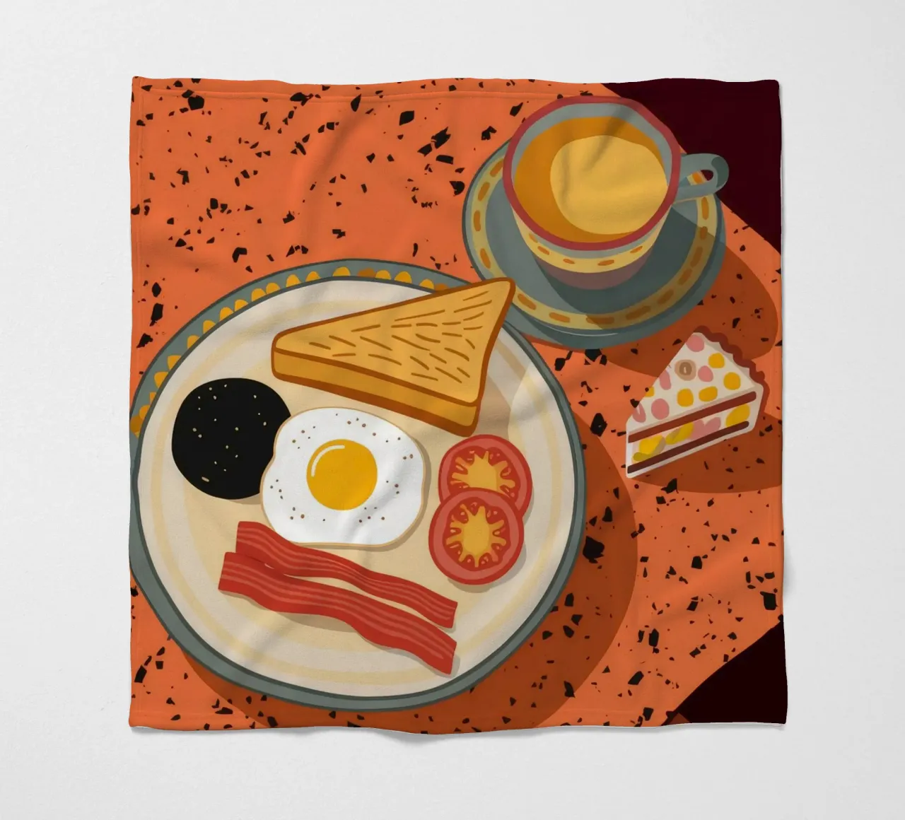 Colazione con uova e pancetta coperta in pile da Muse Artworks