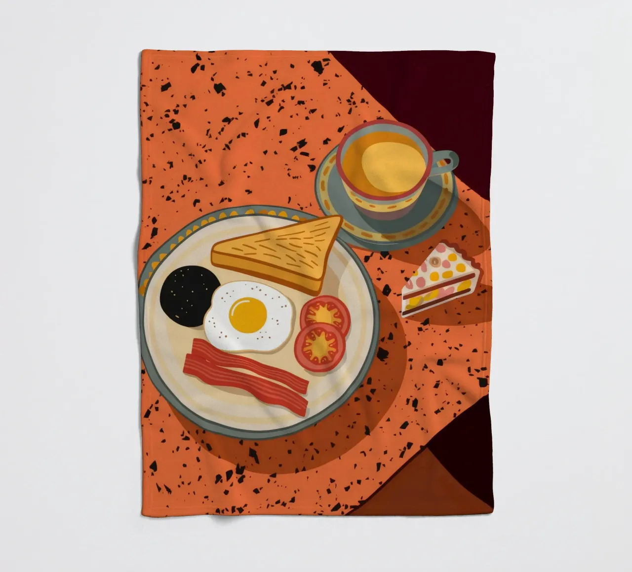 Colazione con uova e pancetta coperta in pile da Muse Artworks