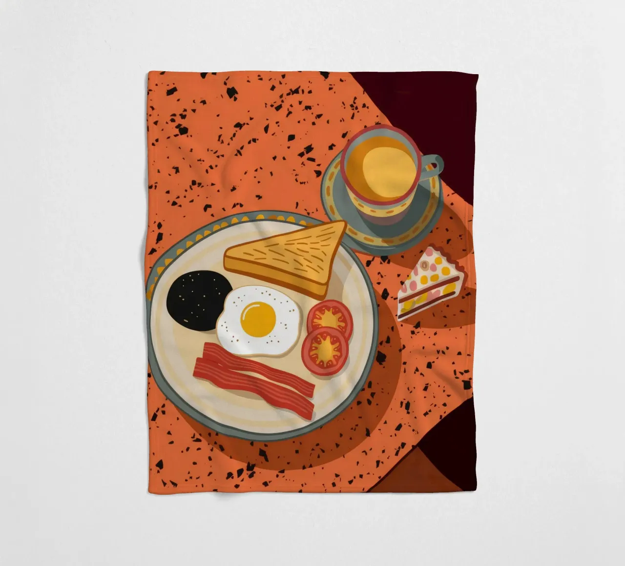 Colazione con uova e pancetta coperta in pile da Muse Artworks