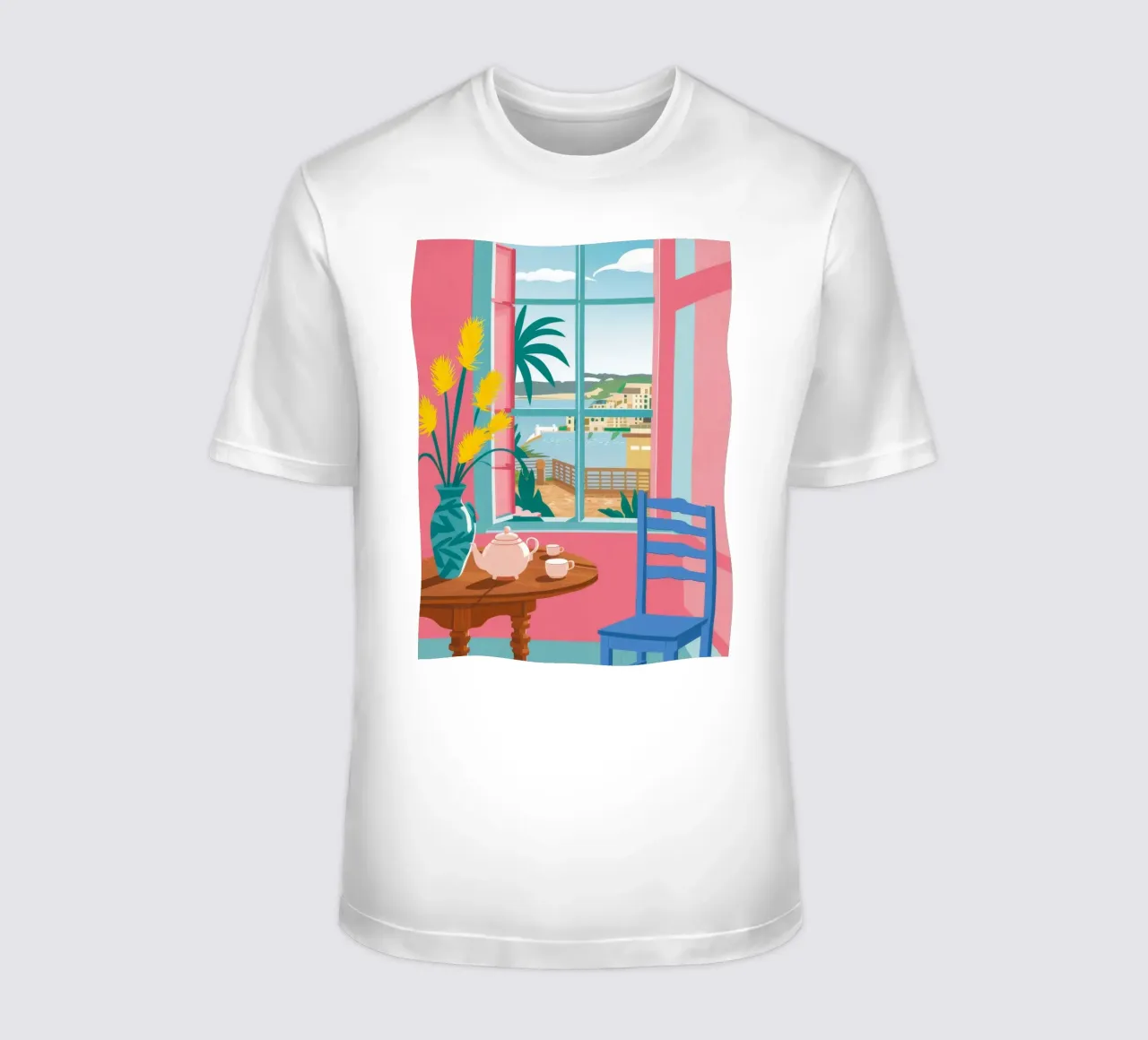 Tavolo Seaside Cafe t-shirt da FadeAura
