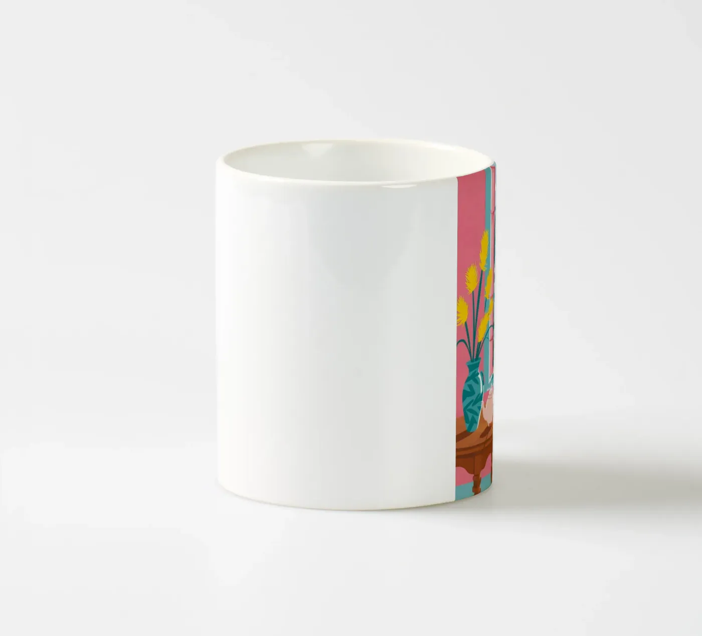 Seaside Cafe Table ceramic mug by FadeAura