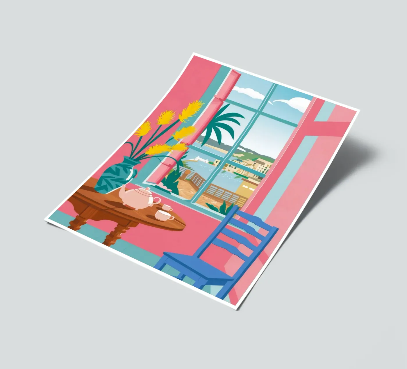 Seaside Cafe Table sticker sheet by FadeAura