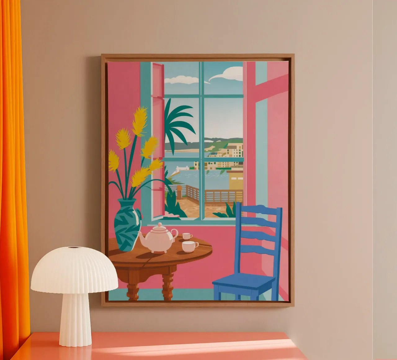 Seaside Cafe Table canvas by FadeAura