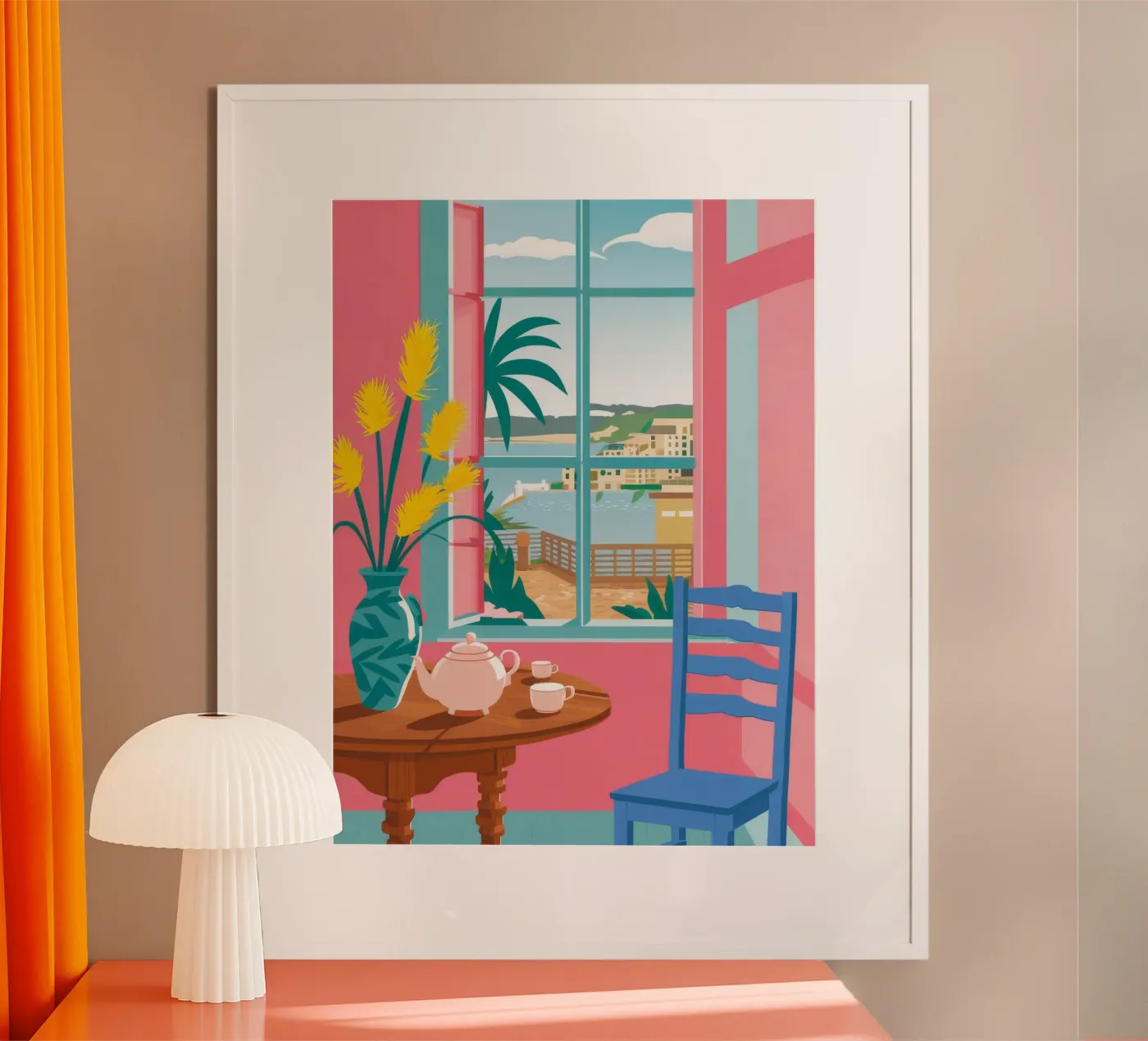 Seaside Cafe Table poster by FadeAura