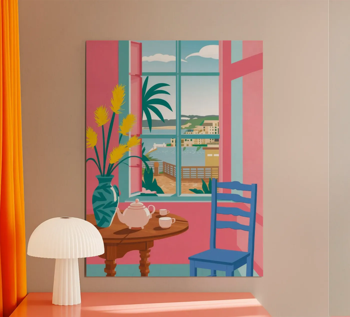 Seaside Cafe Table poster by FadeAura