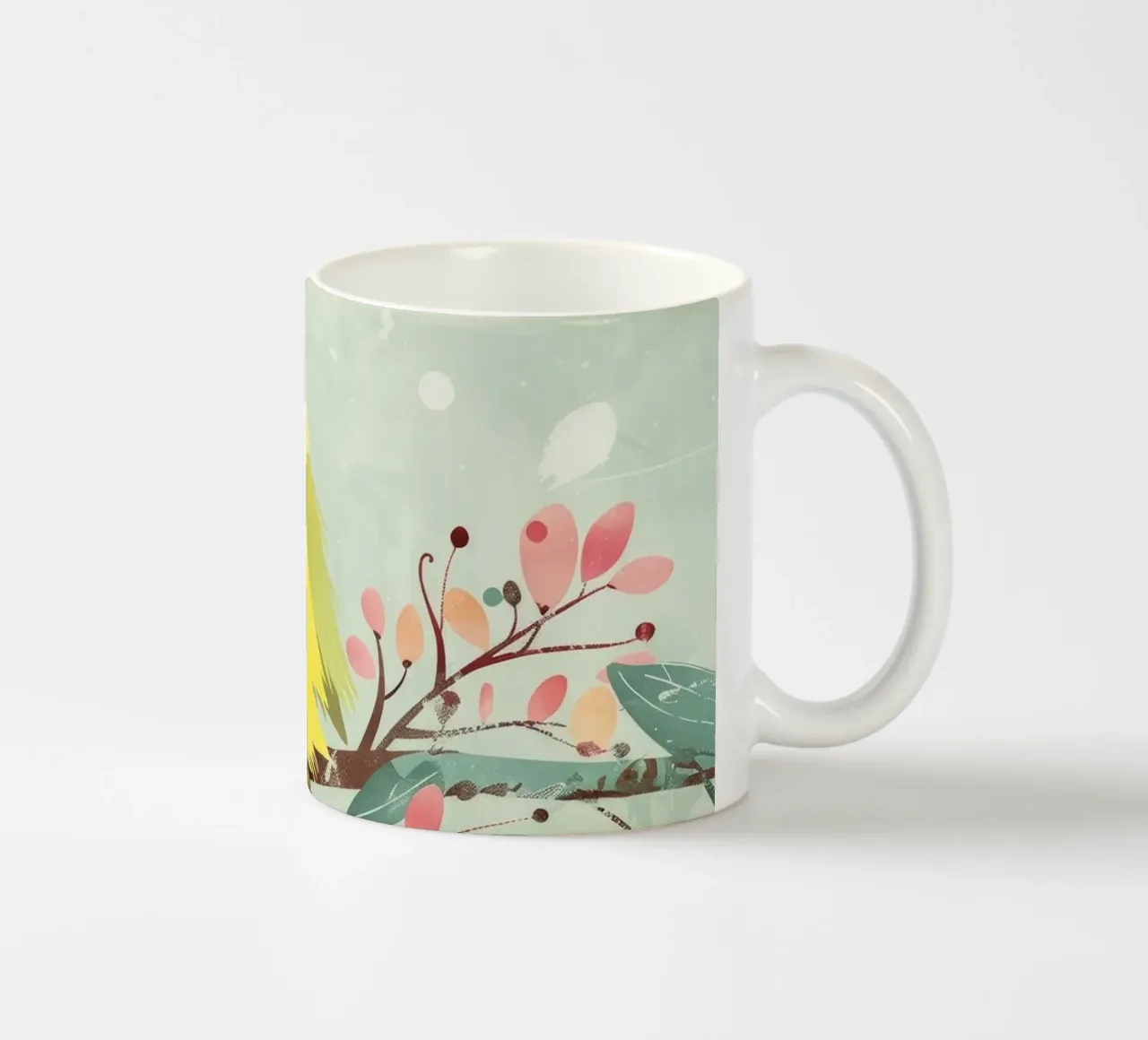 Incantevole Budgie addormentato, esplosione colorata di bellezza piumata tazza in ceramica da DesignDoodle