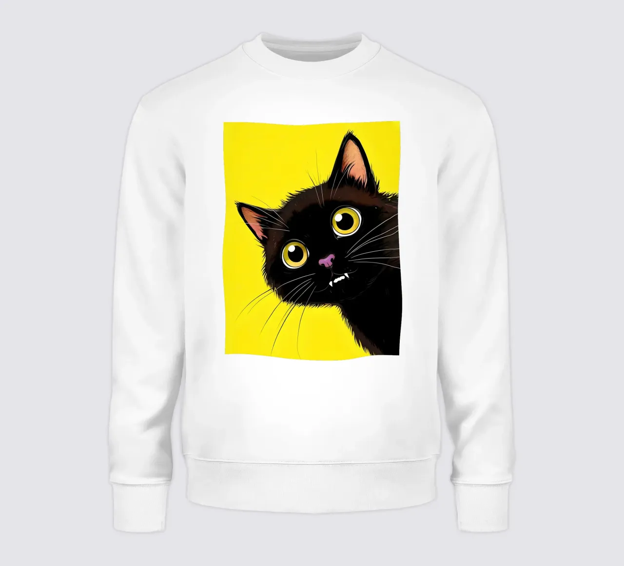 Gatto nero vampiro con occhi gialli felpa da 🥝 KIWI STORE