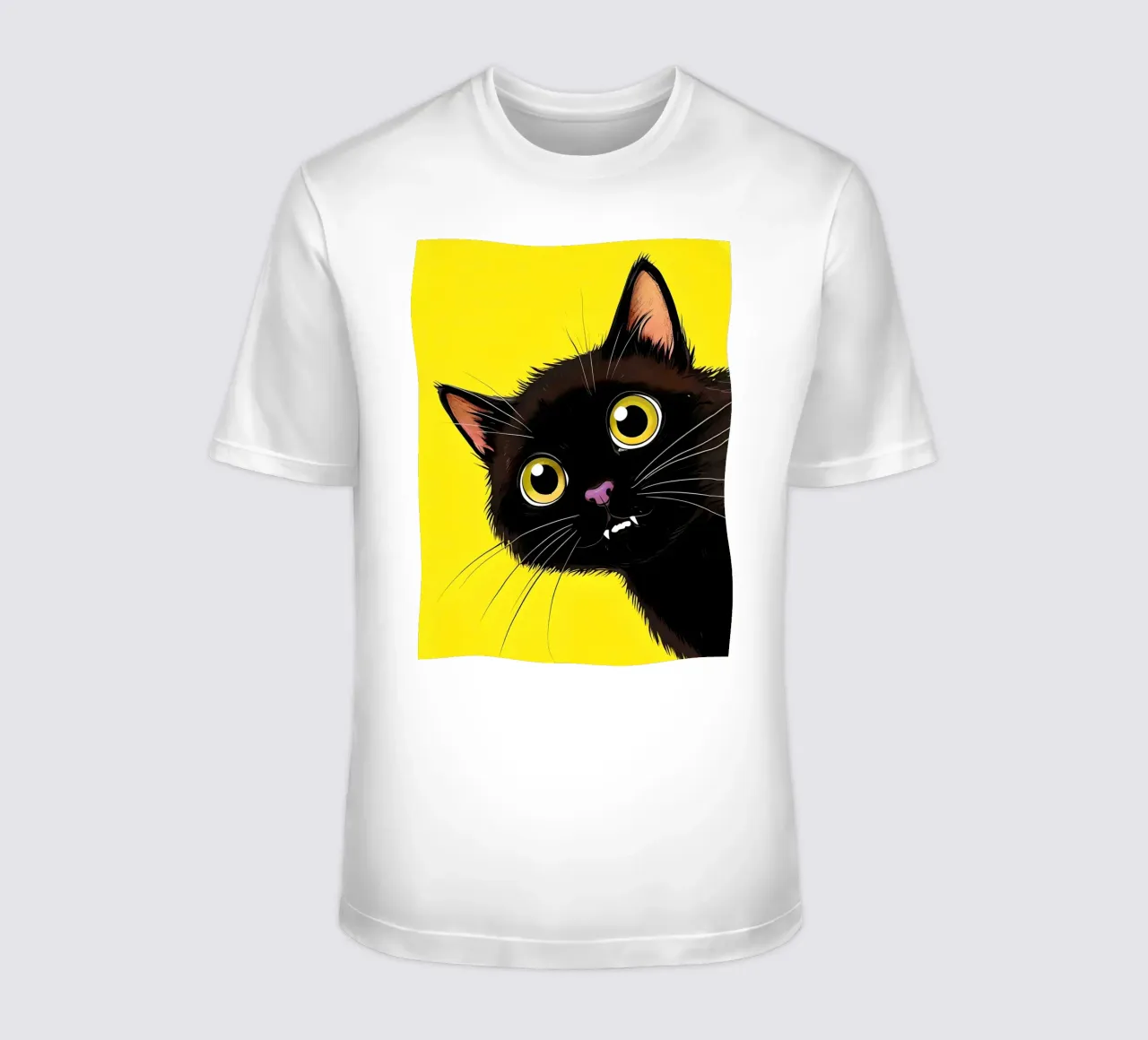 Gatto nero vampiro con occhi gialli t-shirt da 🥝 KIWI STORE