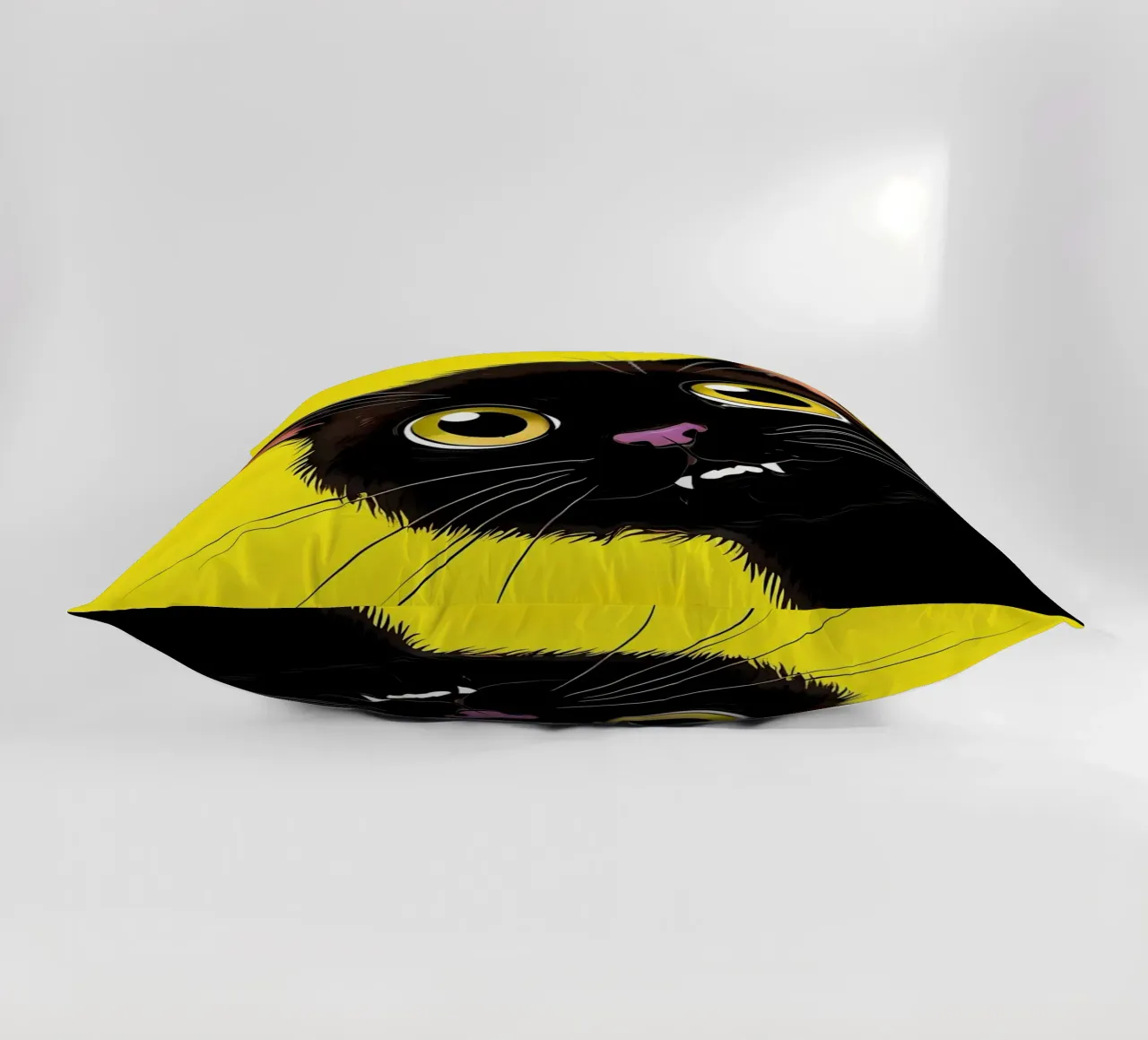 Gatto nero vampiro con occhi gialli cuscino da 🥝 KIWI STORE