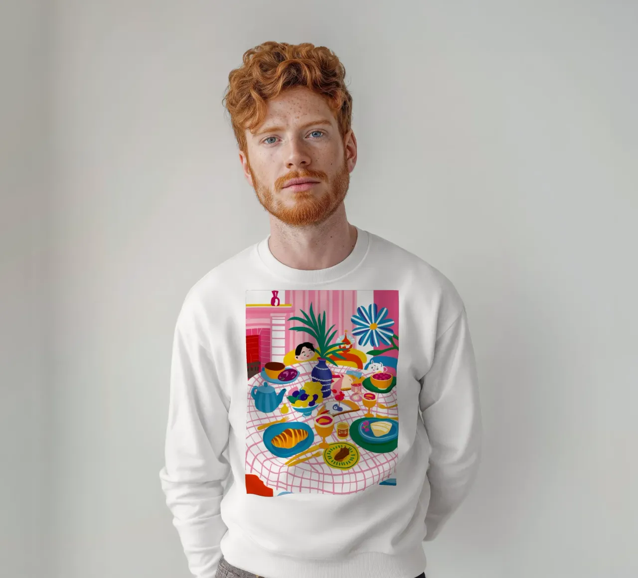 Maximalistisch diner sweatshirt van Muse Artworks