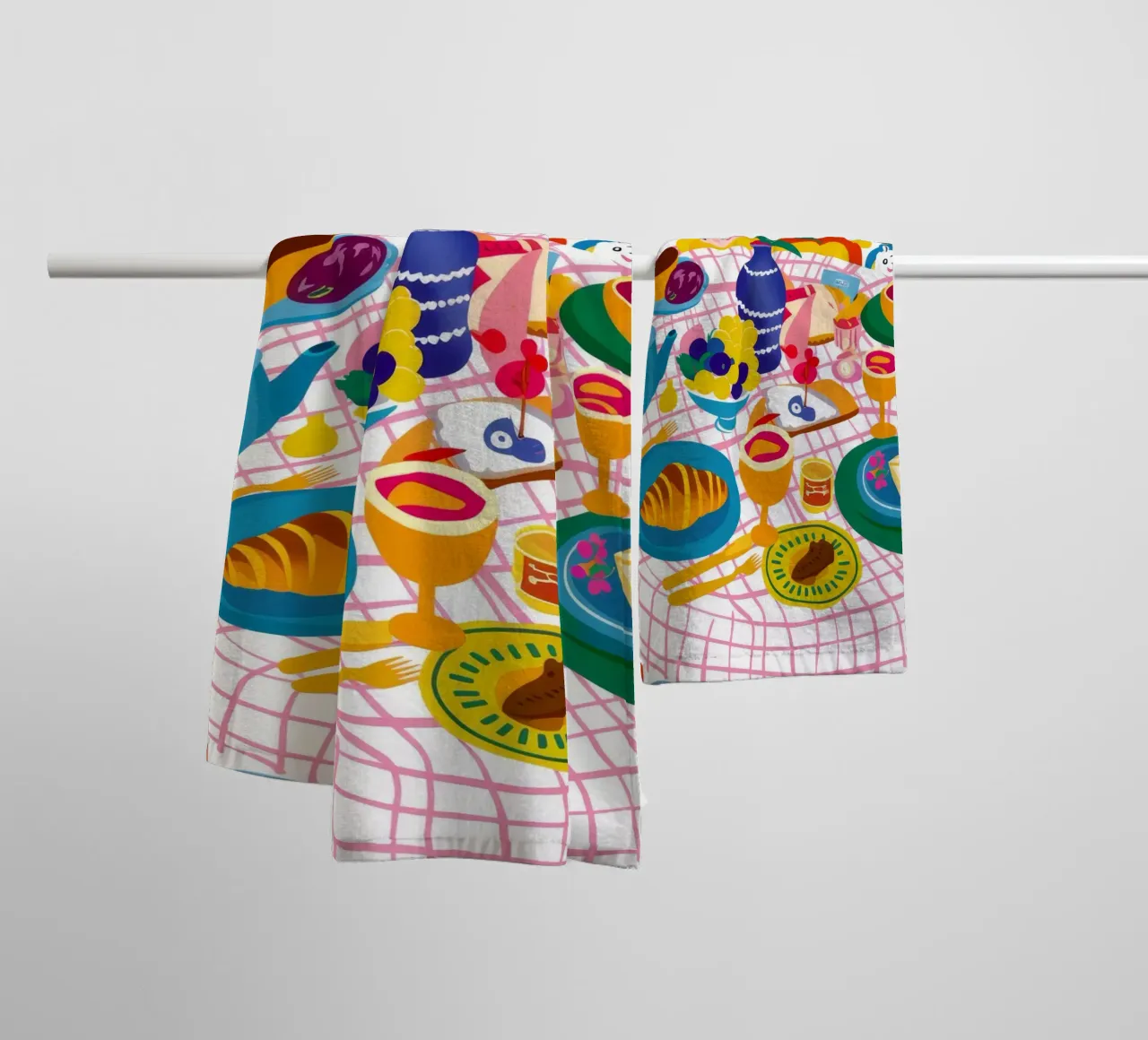 Dîner maximaliste serviette de bain de Muse Artworks