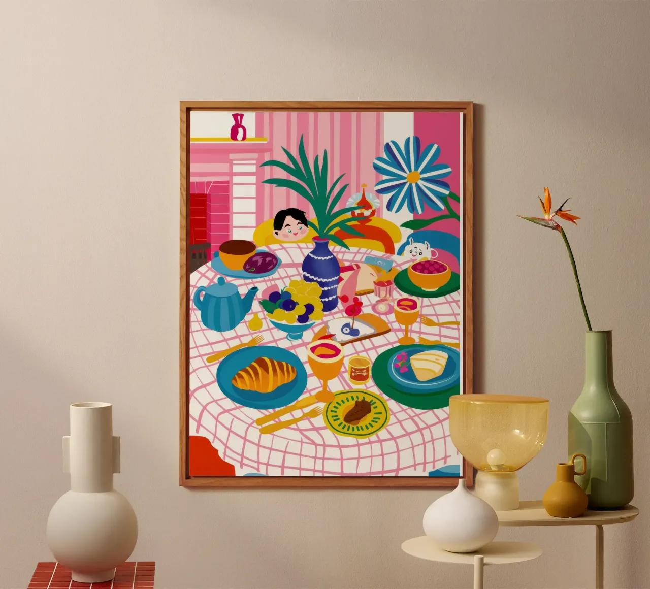 Dîner maximaliste alu dibond de Muse Artworks