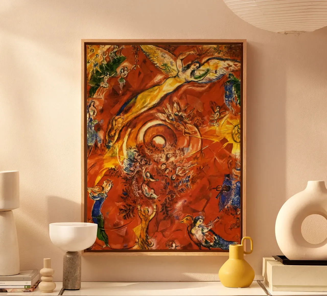 Ópera Metropolitana marc chagall lienzo con Marco flotante de MC Exhebition