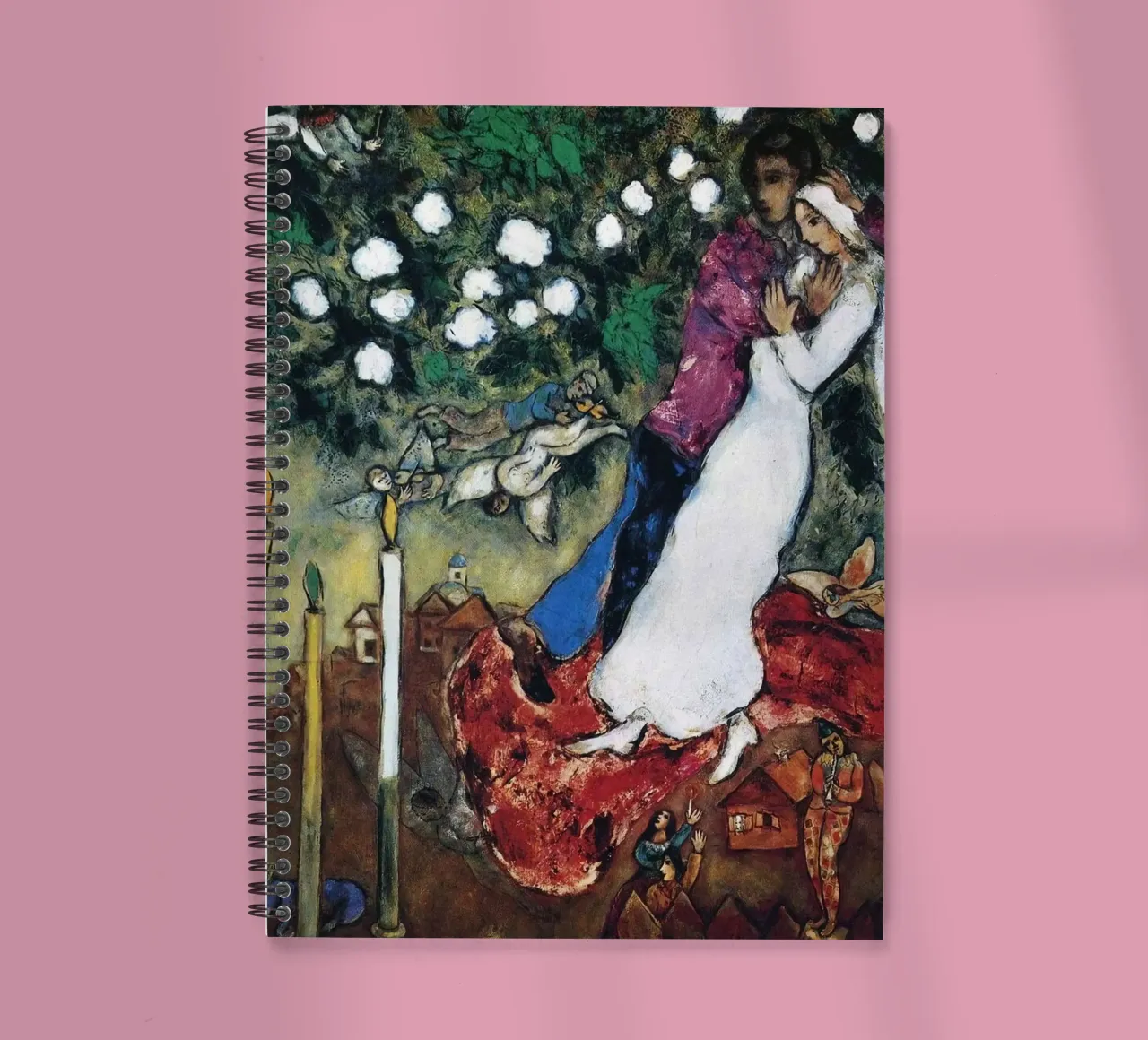 March Chagall Three Candles marc chagall spiral notebook by MC Exhebition