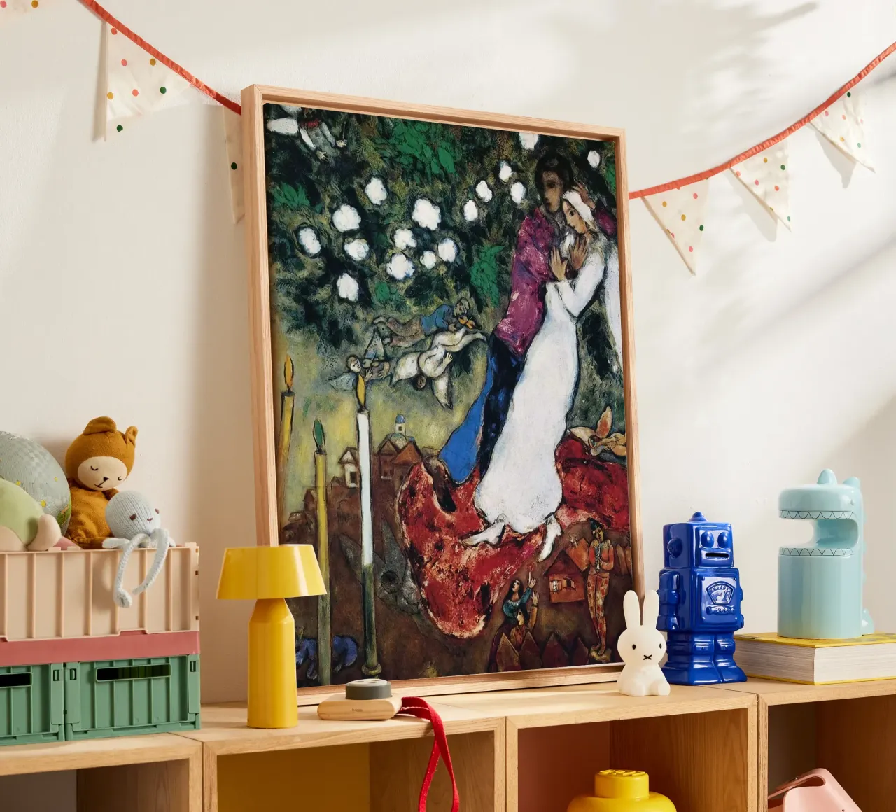 Maart Chagall Drie Kaarsen marc chagall canvas van MC Exhebition
