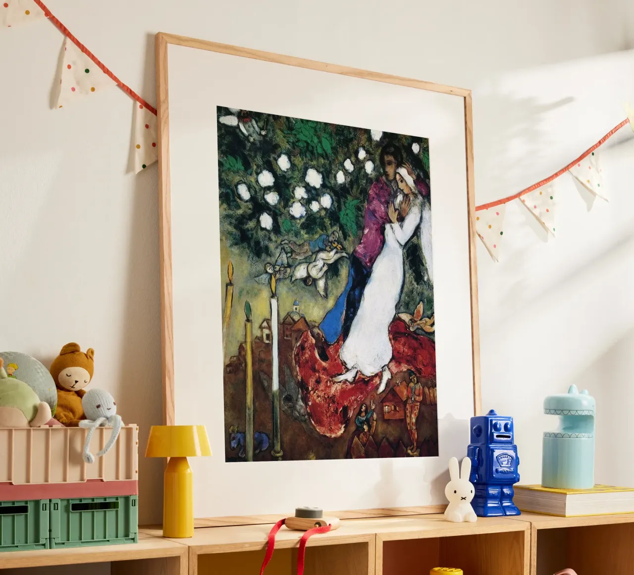 March Chagall Three Candles marc chagall poster with aluminum frame by MC Exhebition