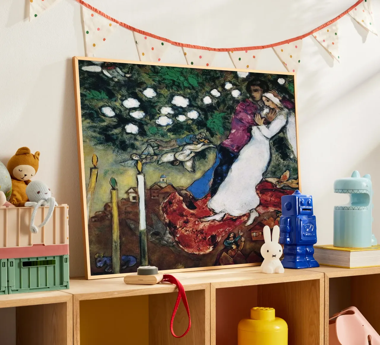March Chagall Three Candles marc chagall poster with aluminum frame by MC Exhebition
