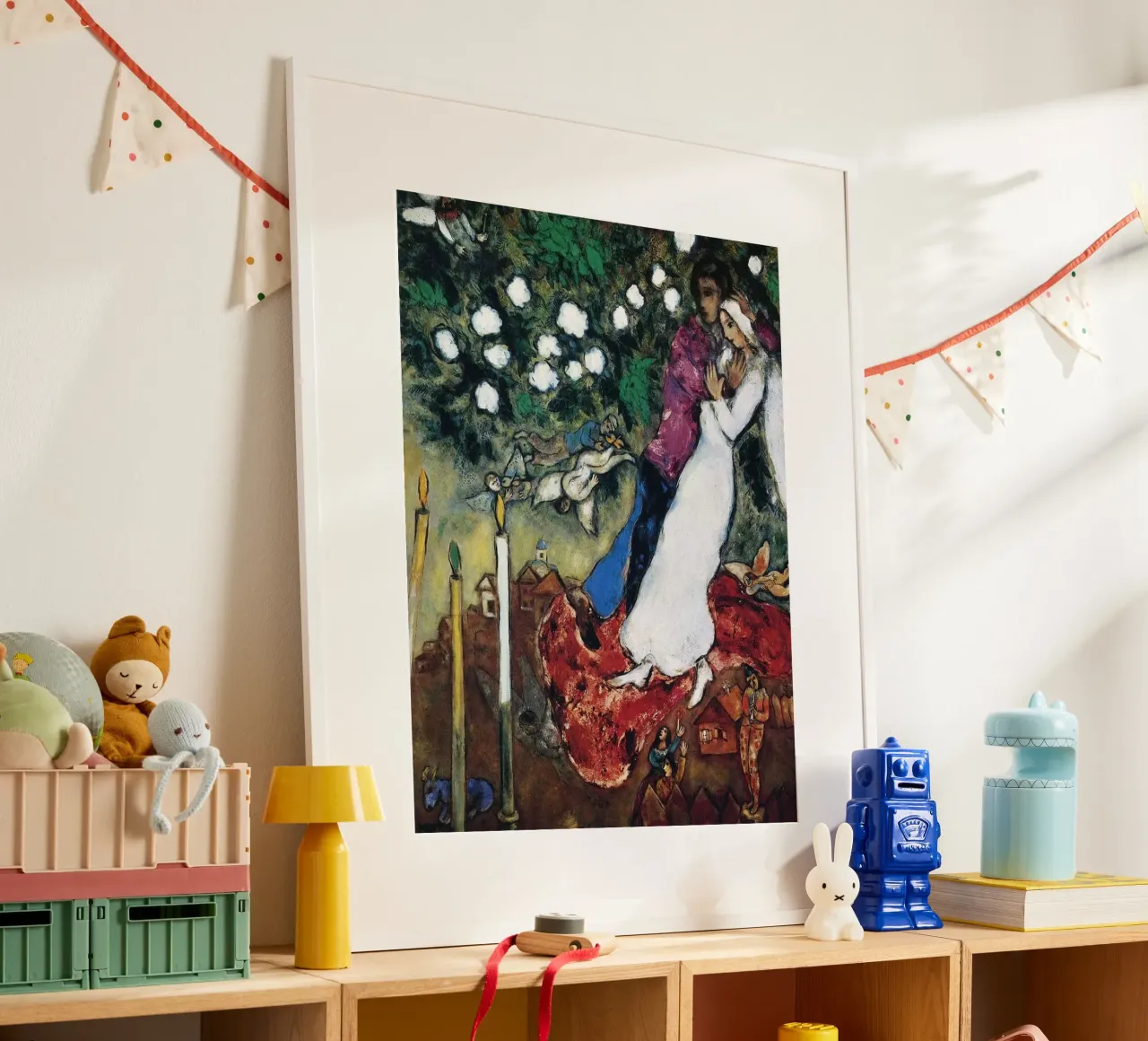 March Chagall Three Candles marc chagall poster with aluminum frame by MC Exhebition