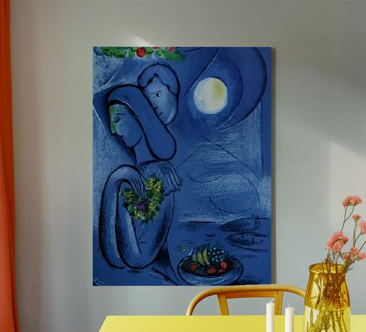 Marc Chagall Città di Nizza tela con Cornice a cassetta da MC Exhebition