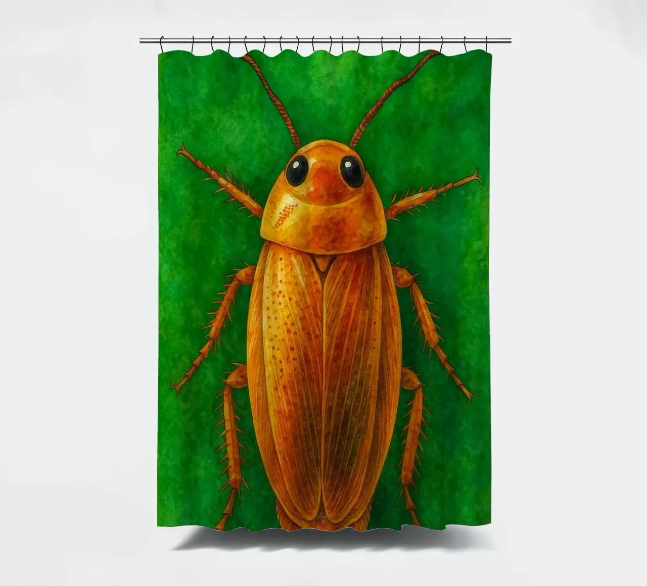 scarafaggio pittura colorata tenda da doccia da toegoe