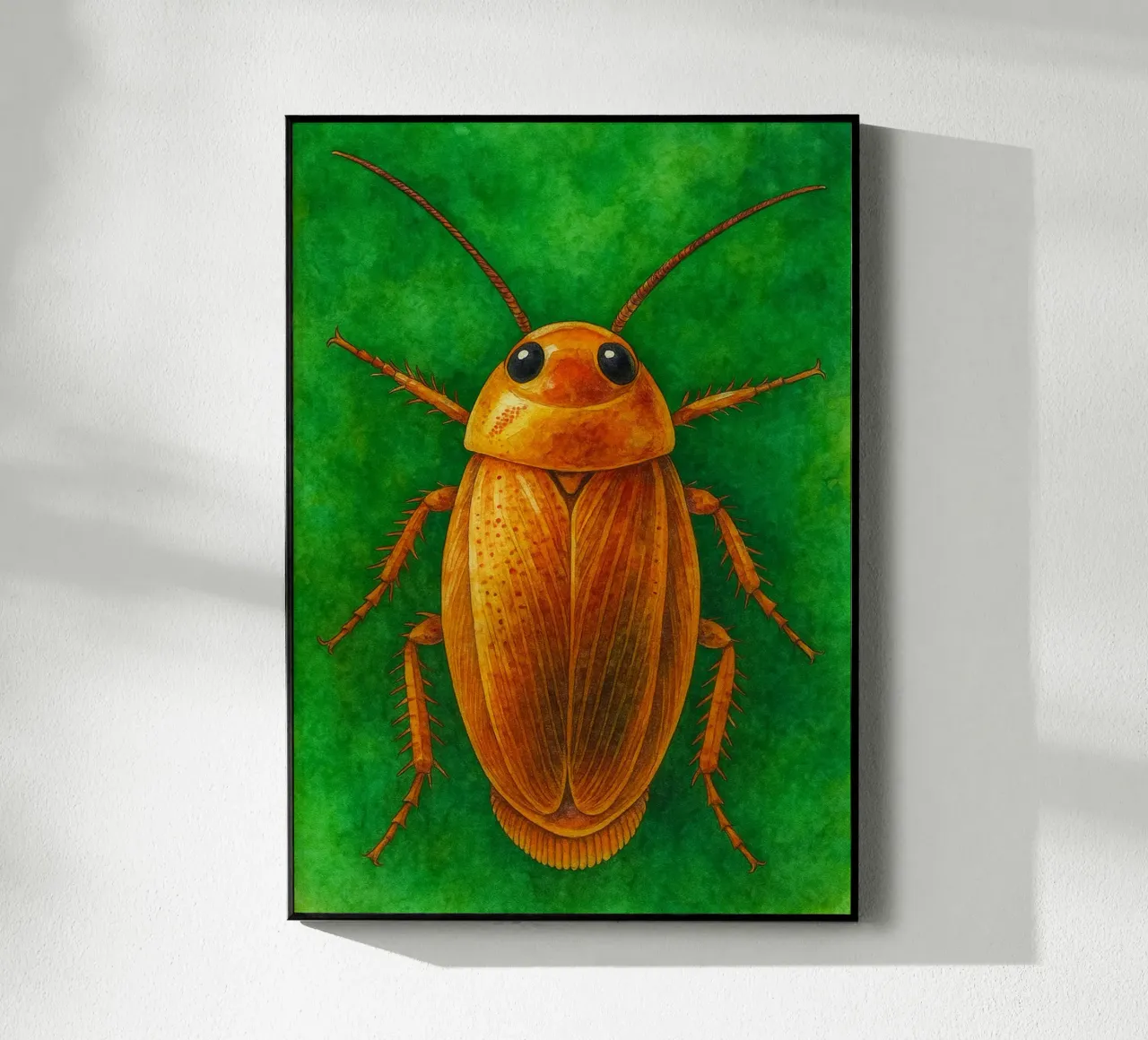 cucaracha pintura colorida metacrilato de toegoe