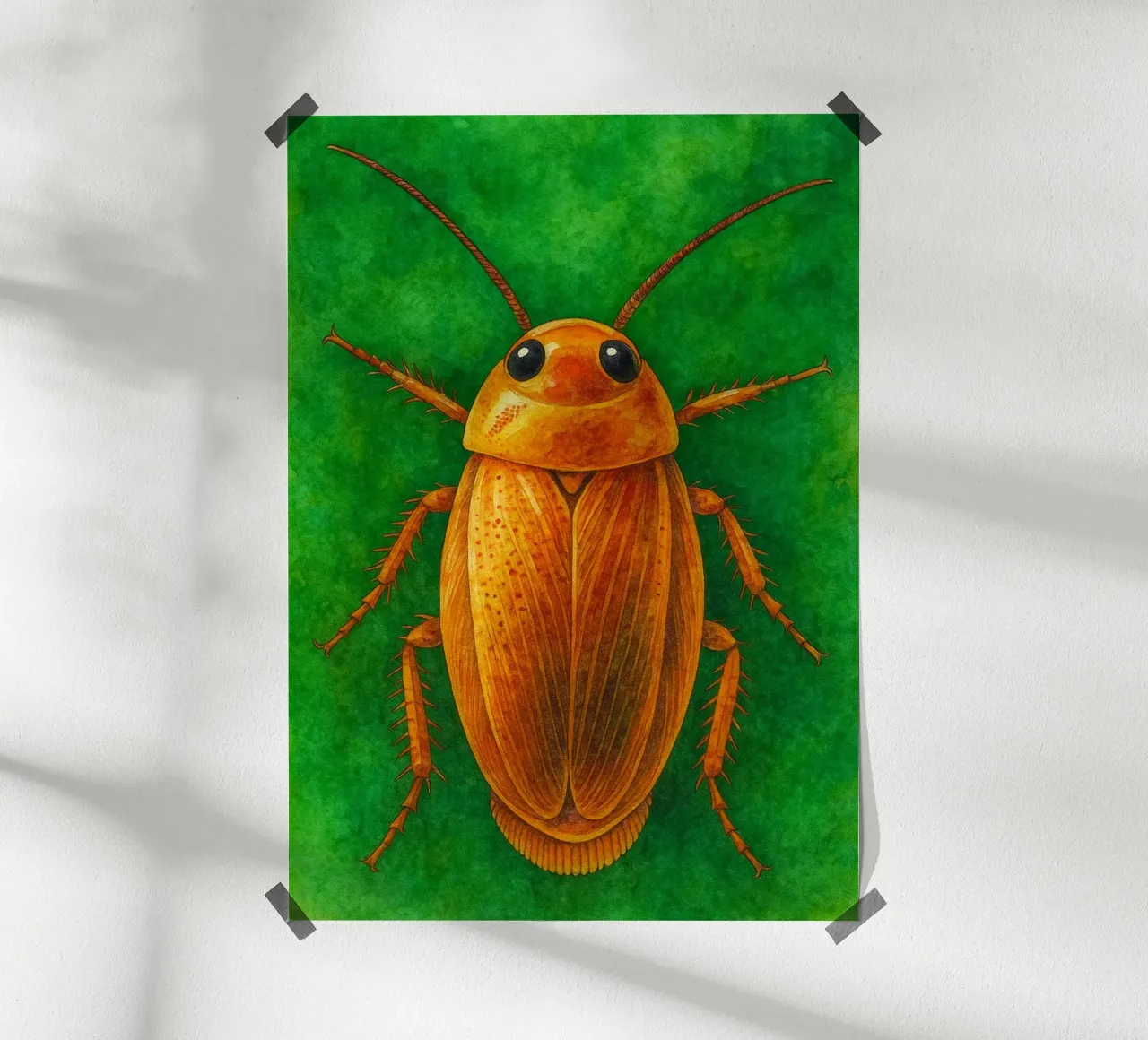 kakkerlak kleurrijk schilderij poster van toegoe