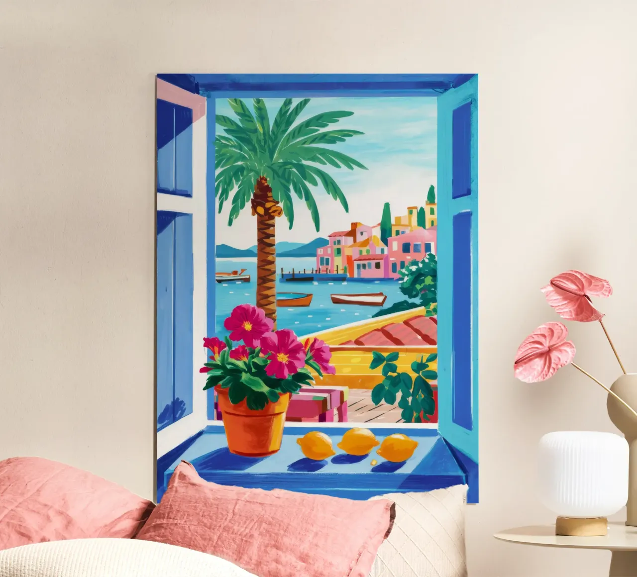 Palma fiorita in vaso poster da FadeAura