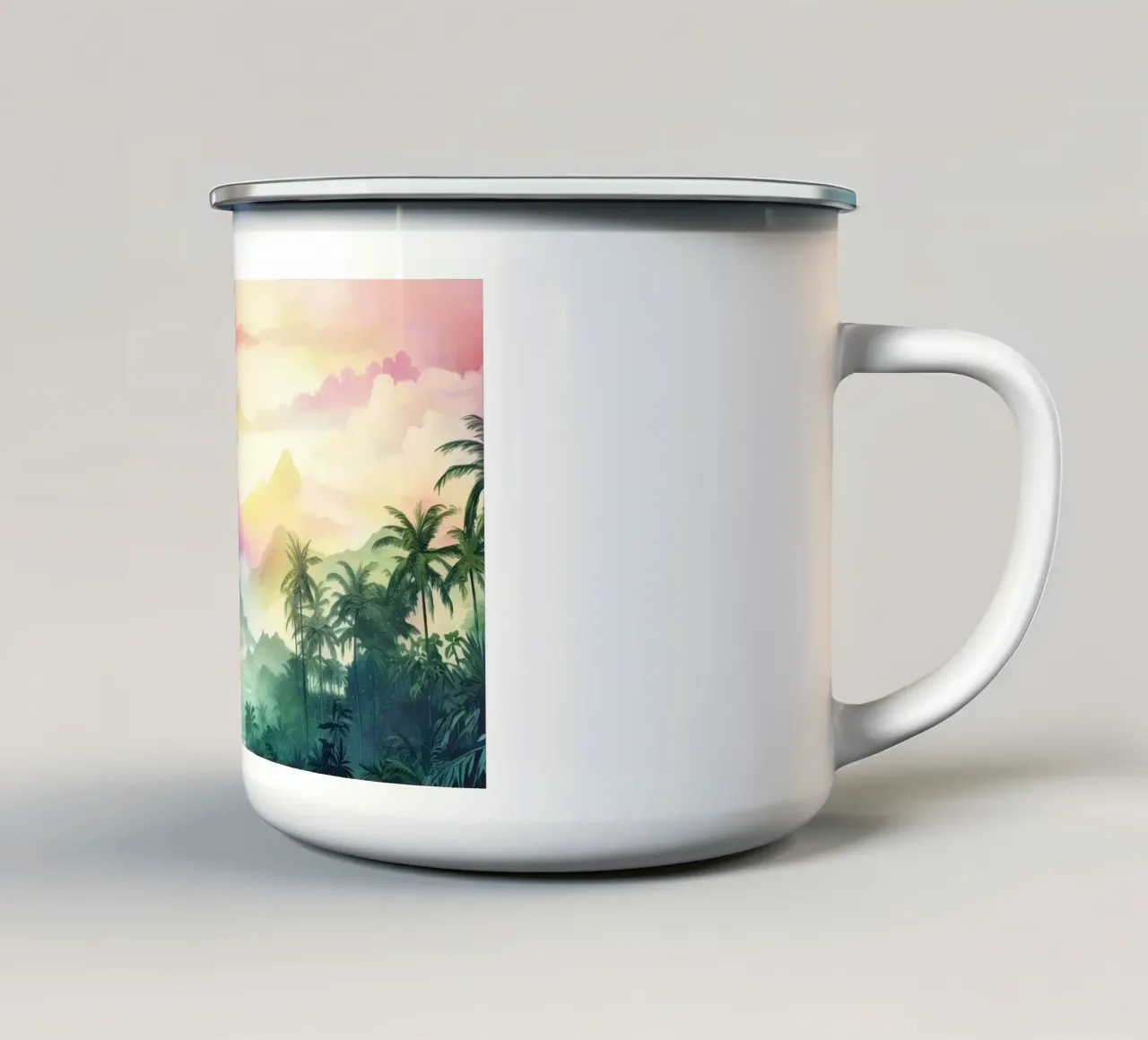 Arte mural de Imagine taza de esmalte de Imagine