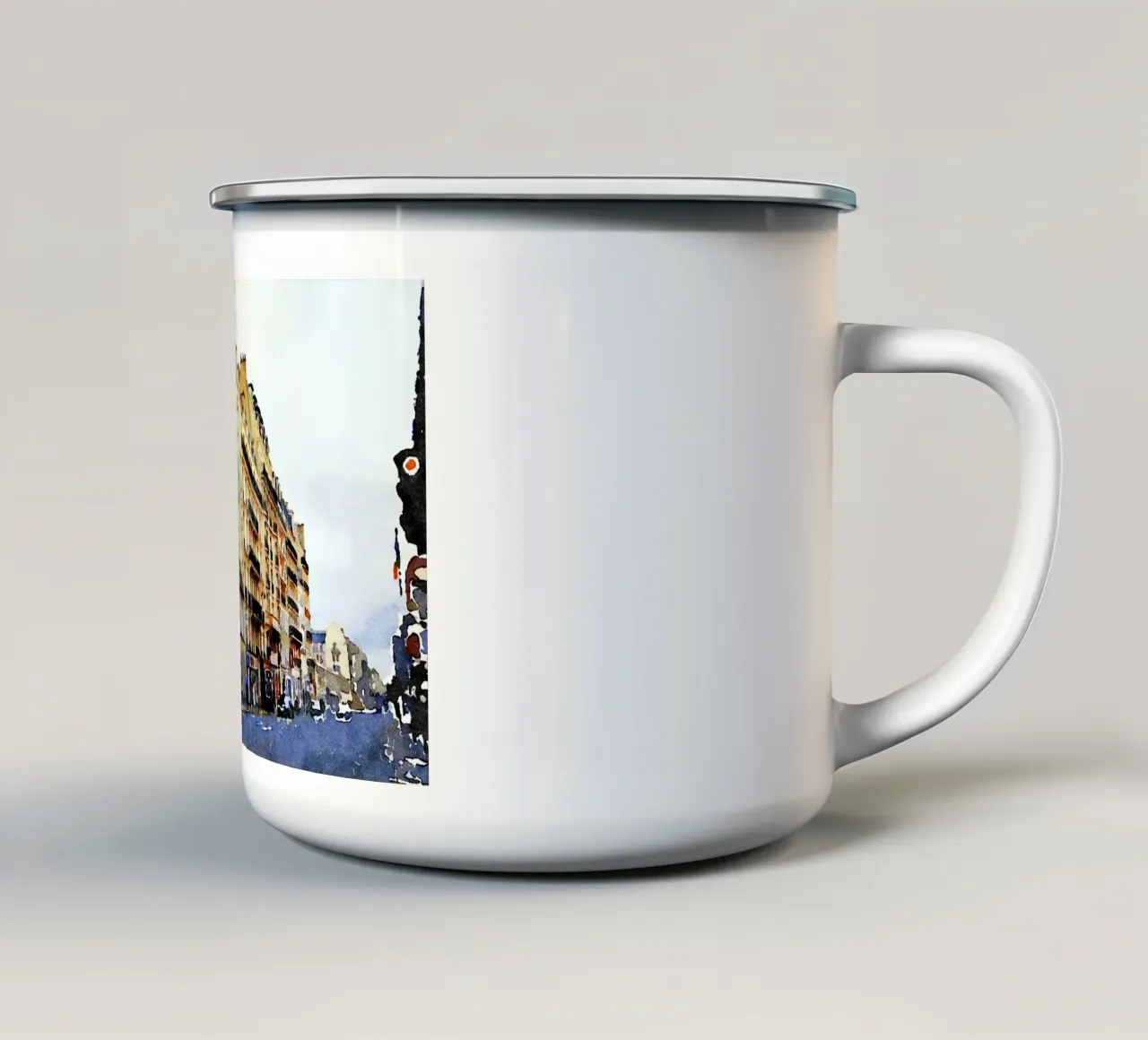 A Parigi tazza in smalto da Massimo Frascogna
