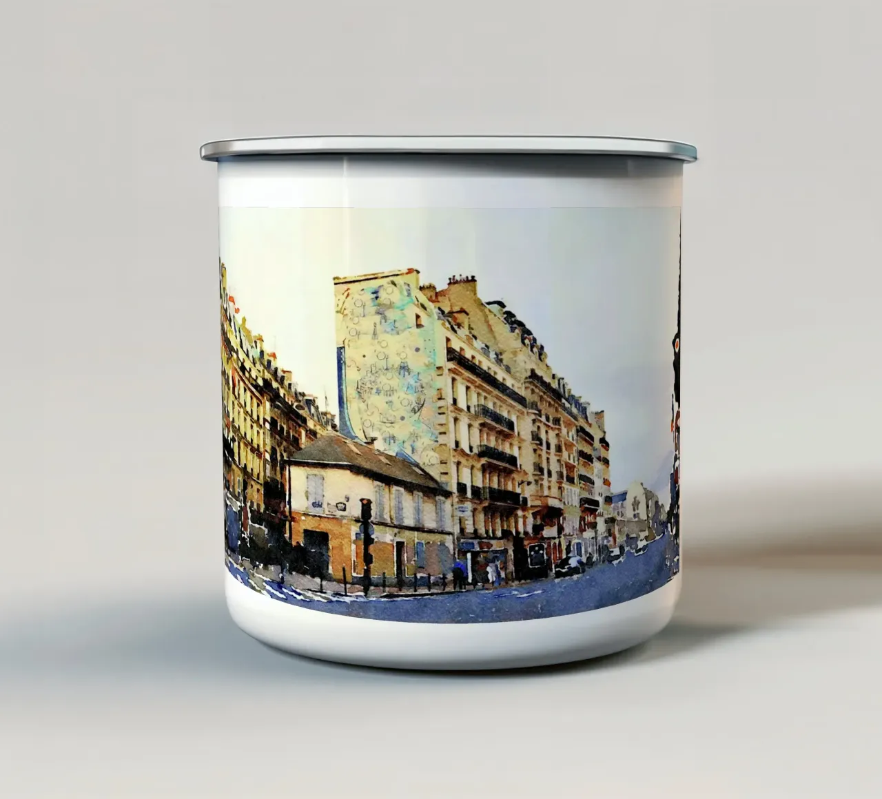 A Parigi tazza in smalto da Massimo Frascogna