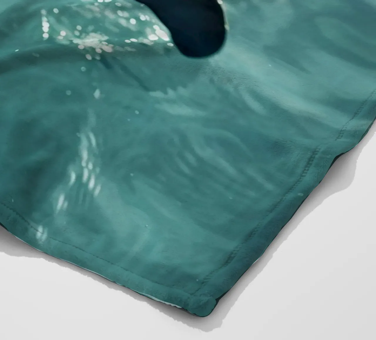 Waves of Joy: The Bottlenose Dolphin in Action fleece blanket by DesignDoodle