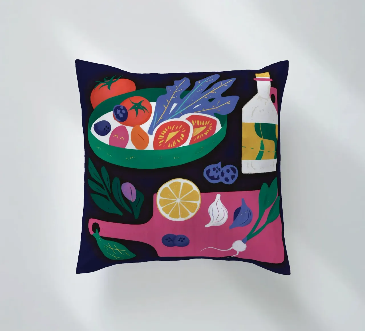 Cena a base di aragosta e vino cuscino da Muse Artworks