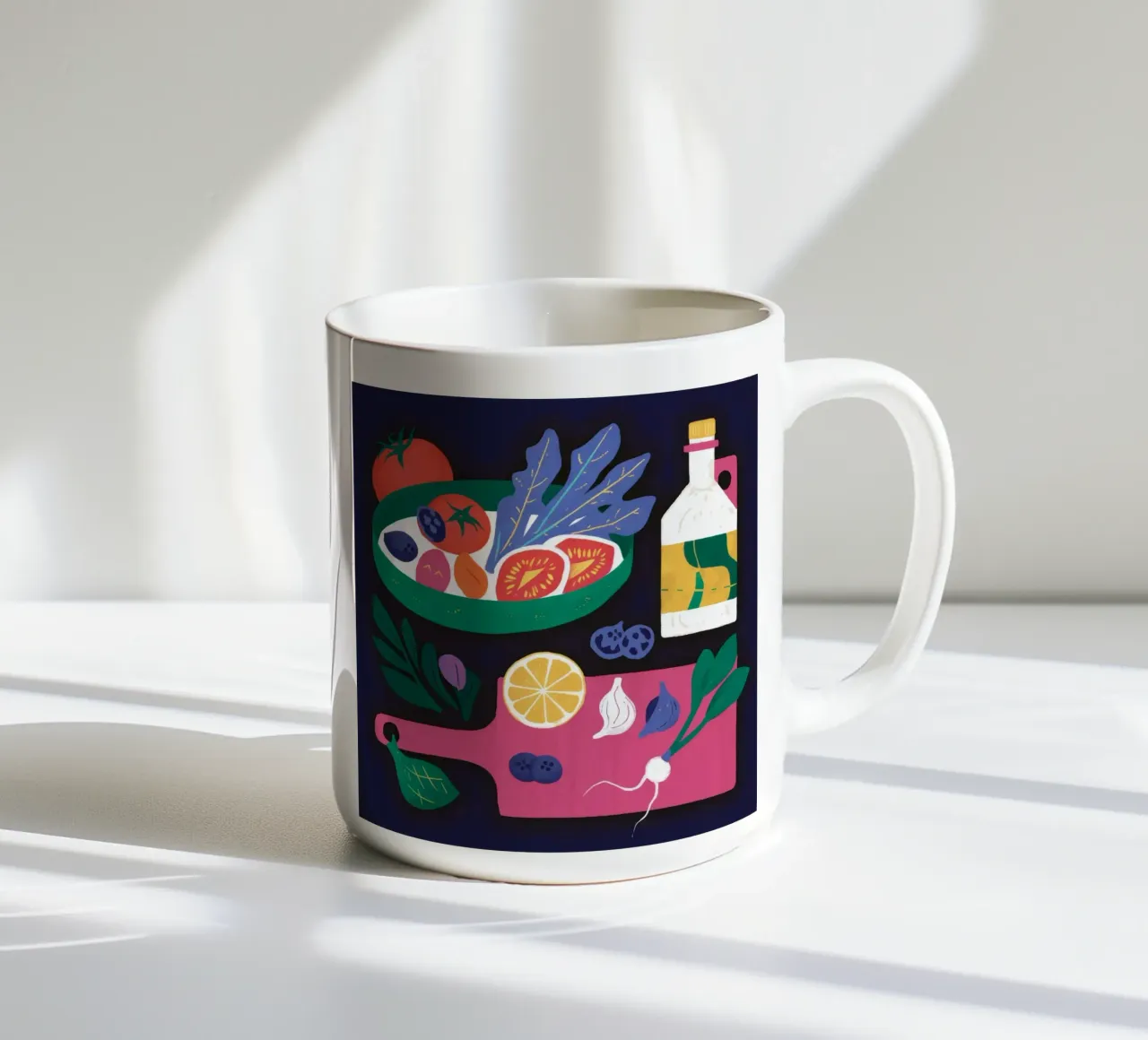Cena a base di aragosta e vino tazza in ceramica da Muse Artworks