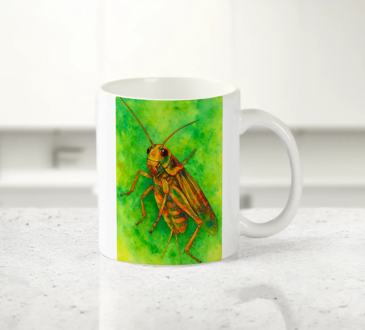 grillo pittura colorata tazza in ceramica da toegoe