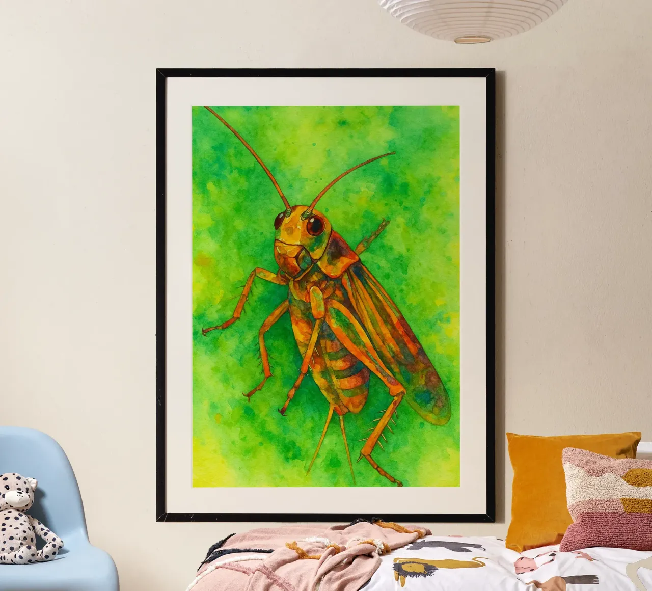 grillo pittura colorata carta hahnemühle da toegoe