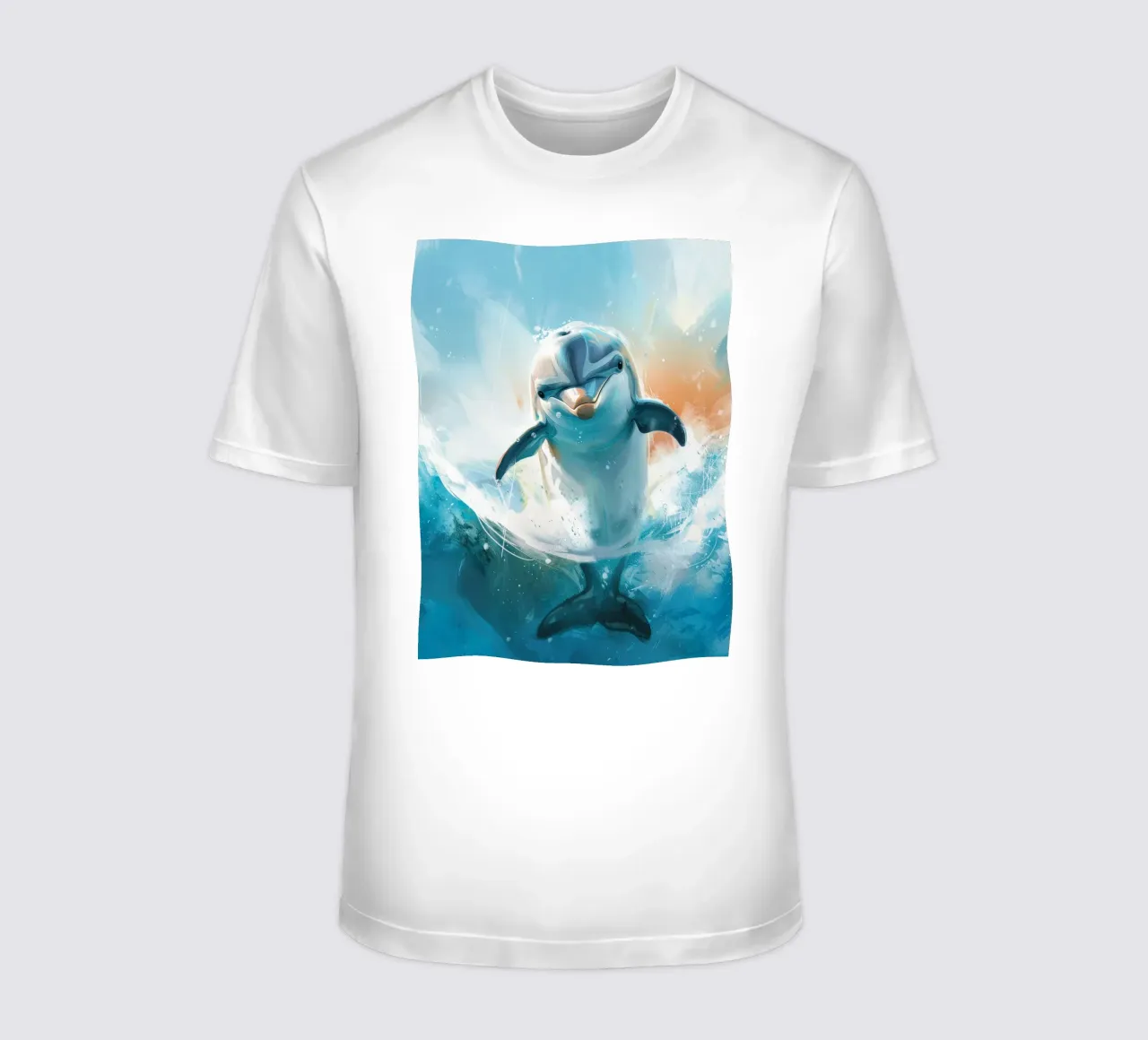 Joyful Leap: The Friendly Bottlenose Dolphin in the Wild t-shirt by DesignDoodle