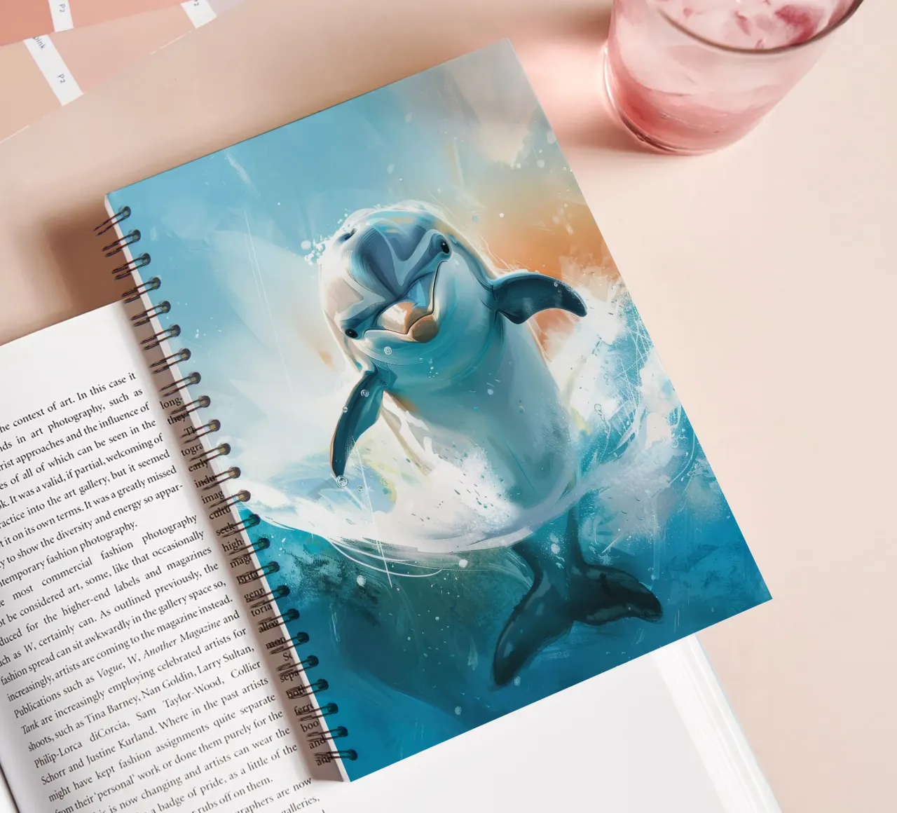 Joyful Leap: The Friendly Bottlenose Dolphin in the Wild spiral notebook by DesignDoodle