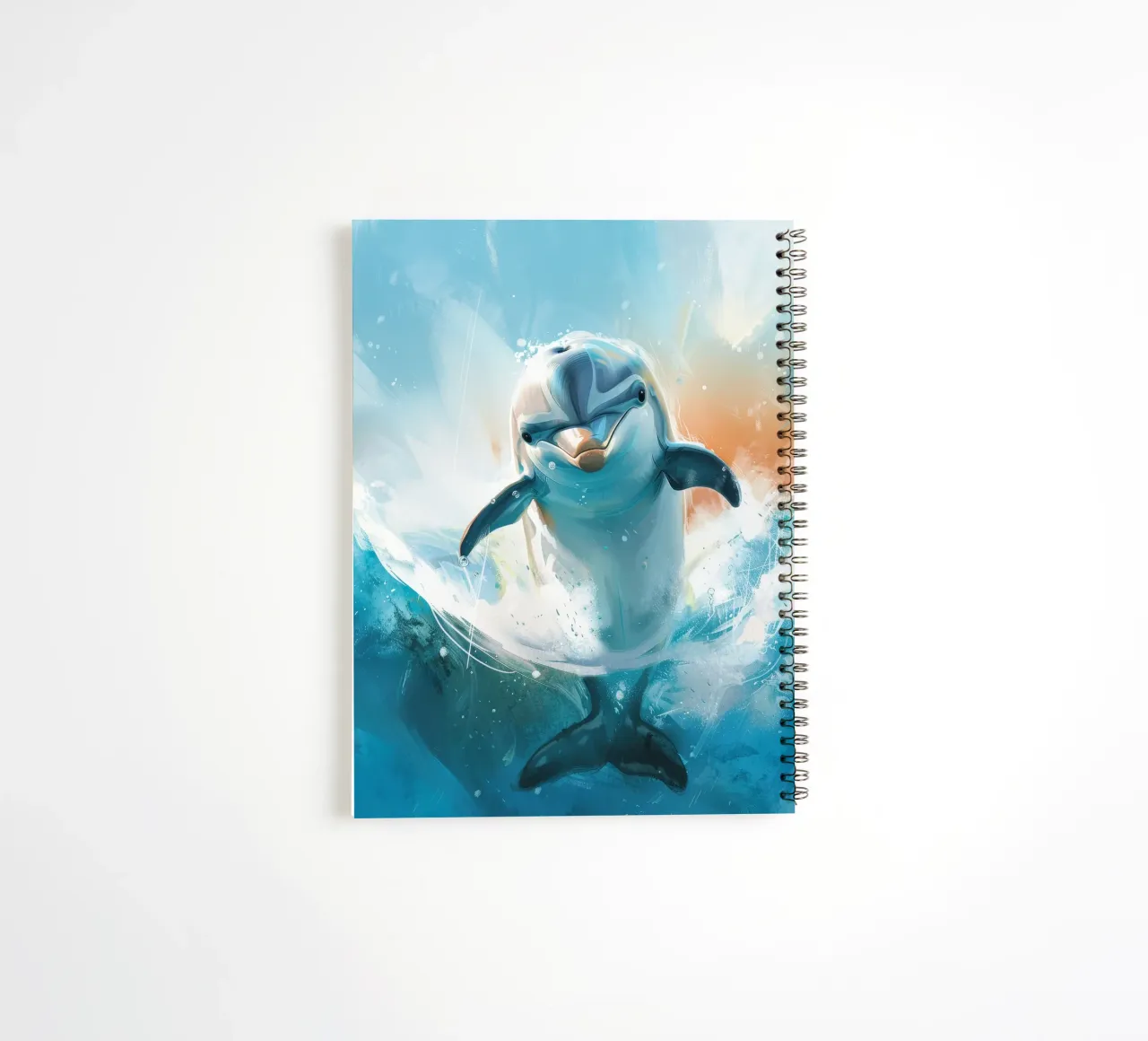 Joyful Leap: The Friendly Bottlenose Dolphin in the Wild spiral notebook by DesignDoodle